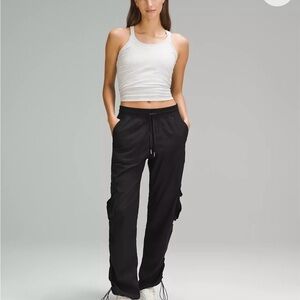 Lululemon Athletica Black Track Pants with Utility Style. Like new.
